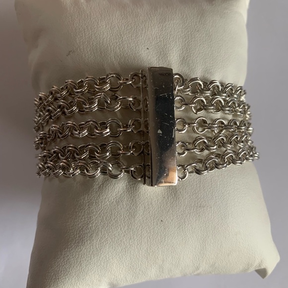 Magnetic Silver Tone Bracelet - Picture 5 of 11